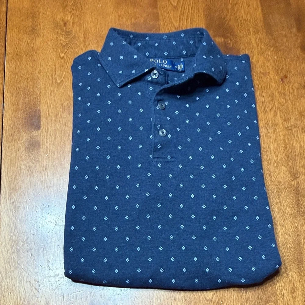 Polo by Ralph Lauren Navy Polka Dot Polo Shirt